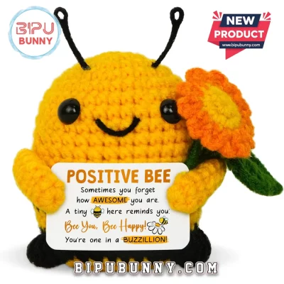 Handmade Yellow Bee Crochet Emotional Support Doll