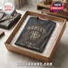 Black cotton t-shirt featuring a vintage cross with wings and the text Harley, Faith, Family, Freedom in a shipping box.!
