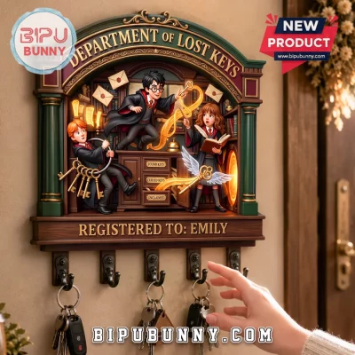 Harry Potter Department of Lost Keys Wooden Key Rack
