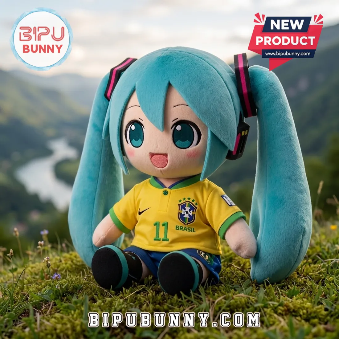 Hatsune Miku Brazil 2026 Plush Doll Hatsune Miku Brazil 2026 Plush Doll