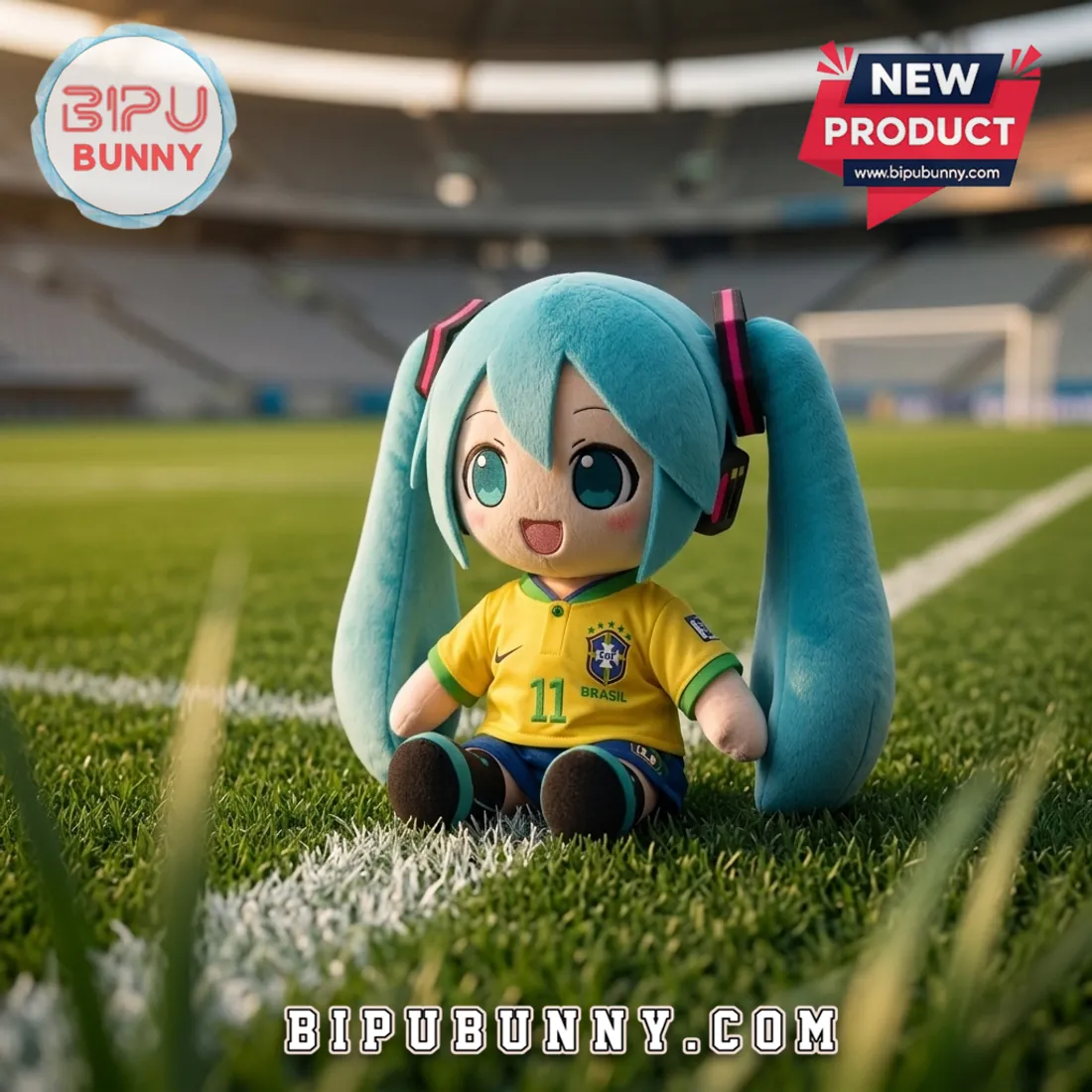 Hatsune Miku Brazil 2026 Plush Doll Hatsune Miku Brazil 2026 Plush Doll