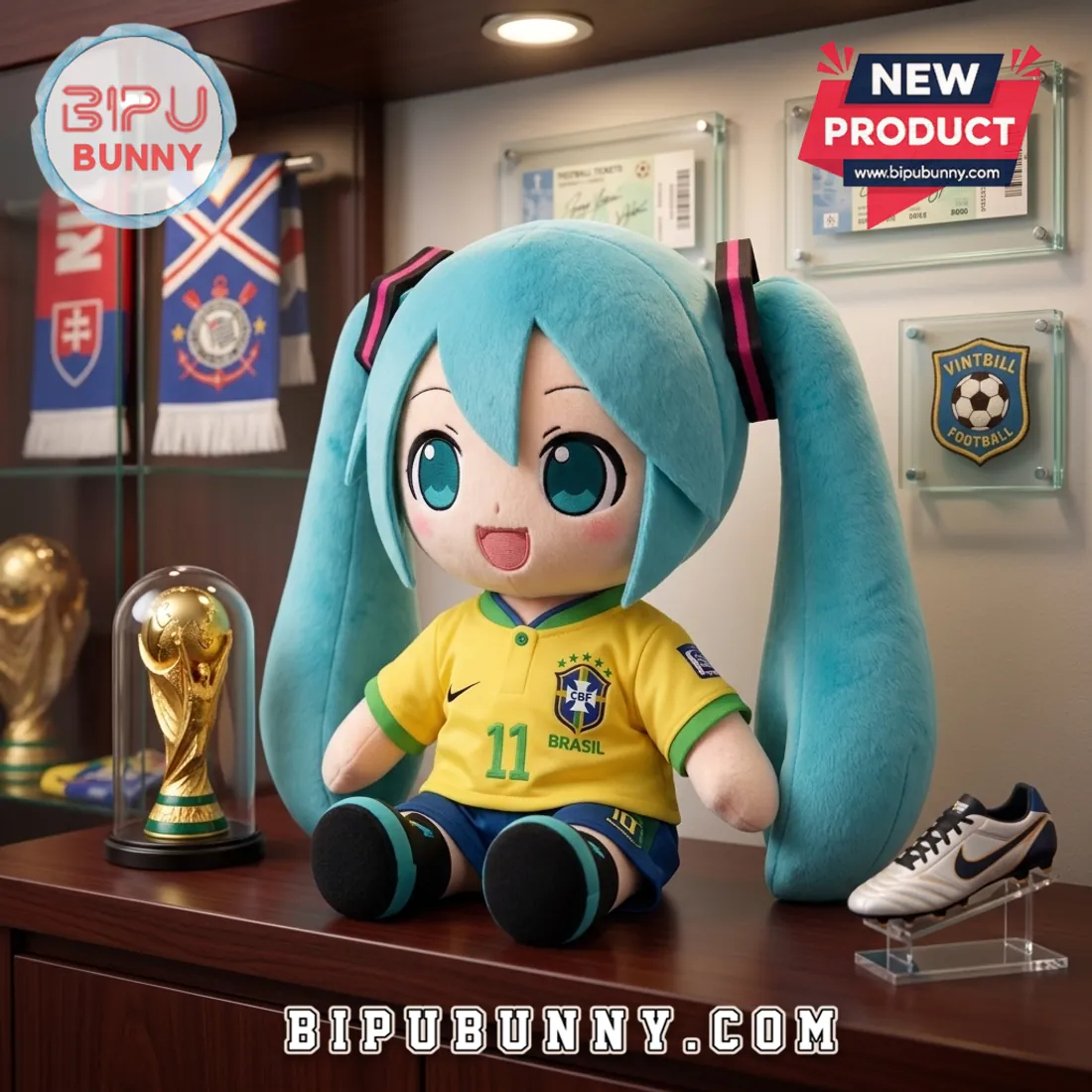 Hatsune Miku Brazil National Team Plush Doll Hatsune Miku Brazil National Team Plush Doll