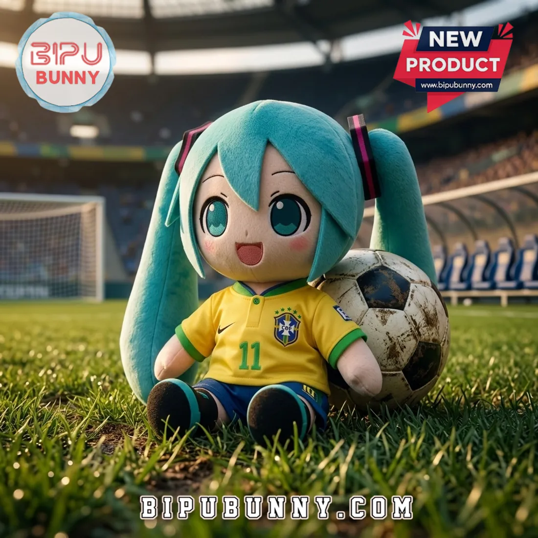 Hatsune Miku Brazil National Team Plush Doll Hatsune Miku Brazil National Team Plush Doll