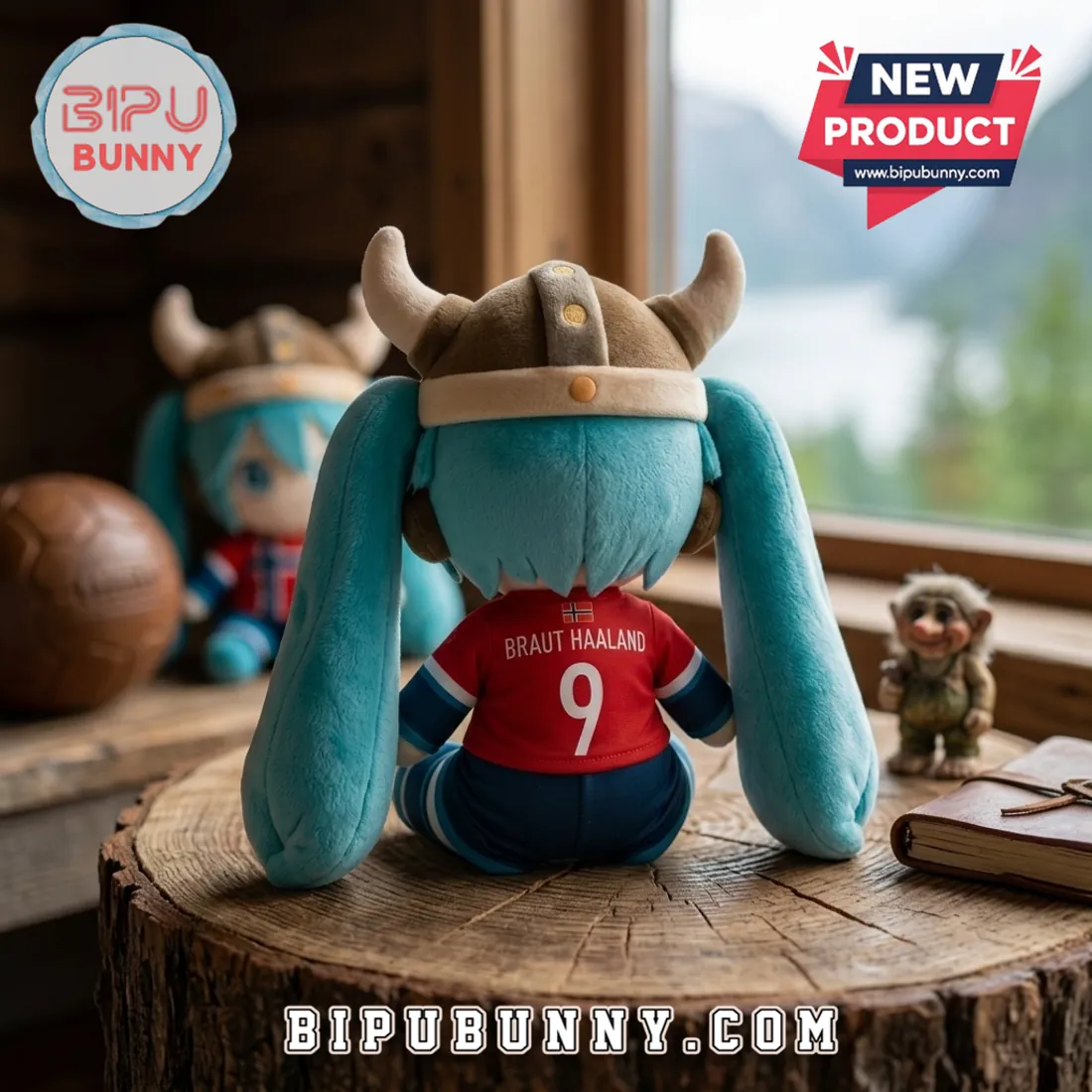 Hatsune Miku Erling Braut Haaland Norway Plush Doll Hatsune Miku Erling Braut Haaland Norway Plush Doll