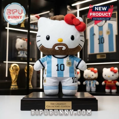 Hello Kitty Argentina Messi Soccer Plush Toy