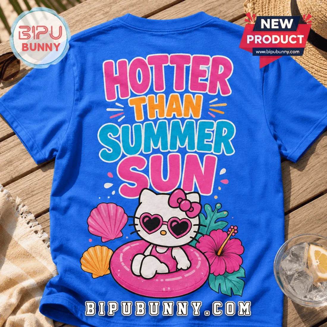 Hello Kitty Blue Summer Vacation T-Shirt 2026 Hello Kitty Blue Summer Vacation T-Shirt 2026