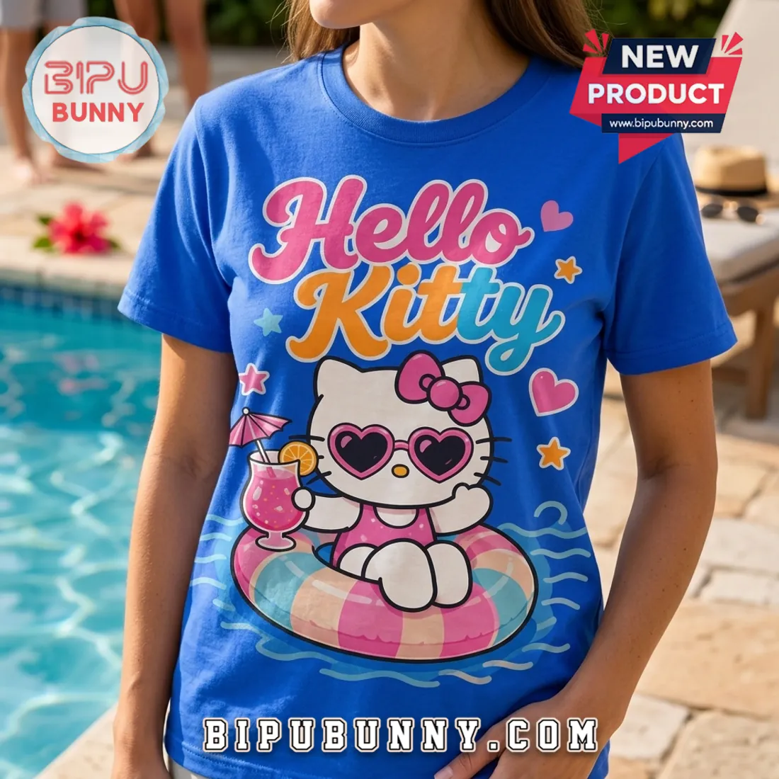 Hello Kitty Blue Summer Vacation T-Shirt 2026 Hello Kitty Blue Summer Vacation T-Shirt 2026