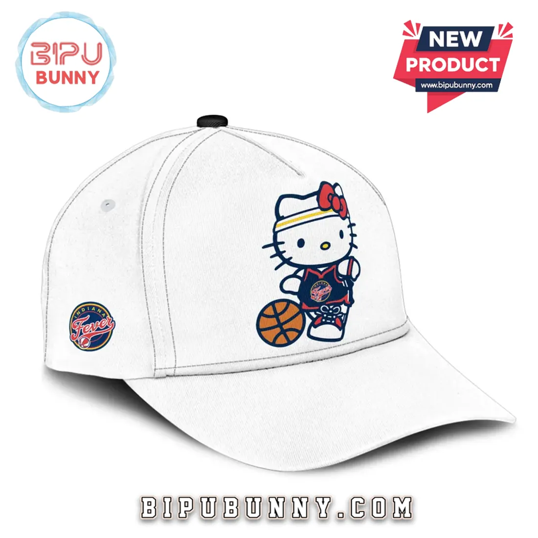 Hello Kitty x Indiana Fever Mascot White Hoodie Hello Kitty x Indiana Fever Mascot White Hoodie