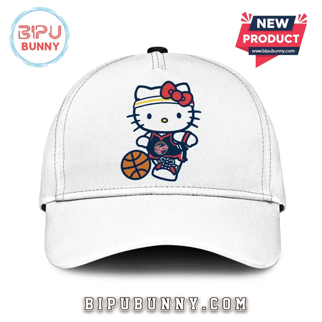 Hello Kitty x Indiana Fever Mascot White Hoodie Hello Kitty x Indiana Fever Mascot White Hoodie