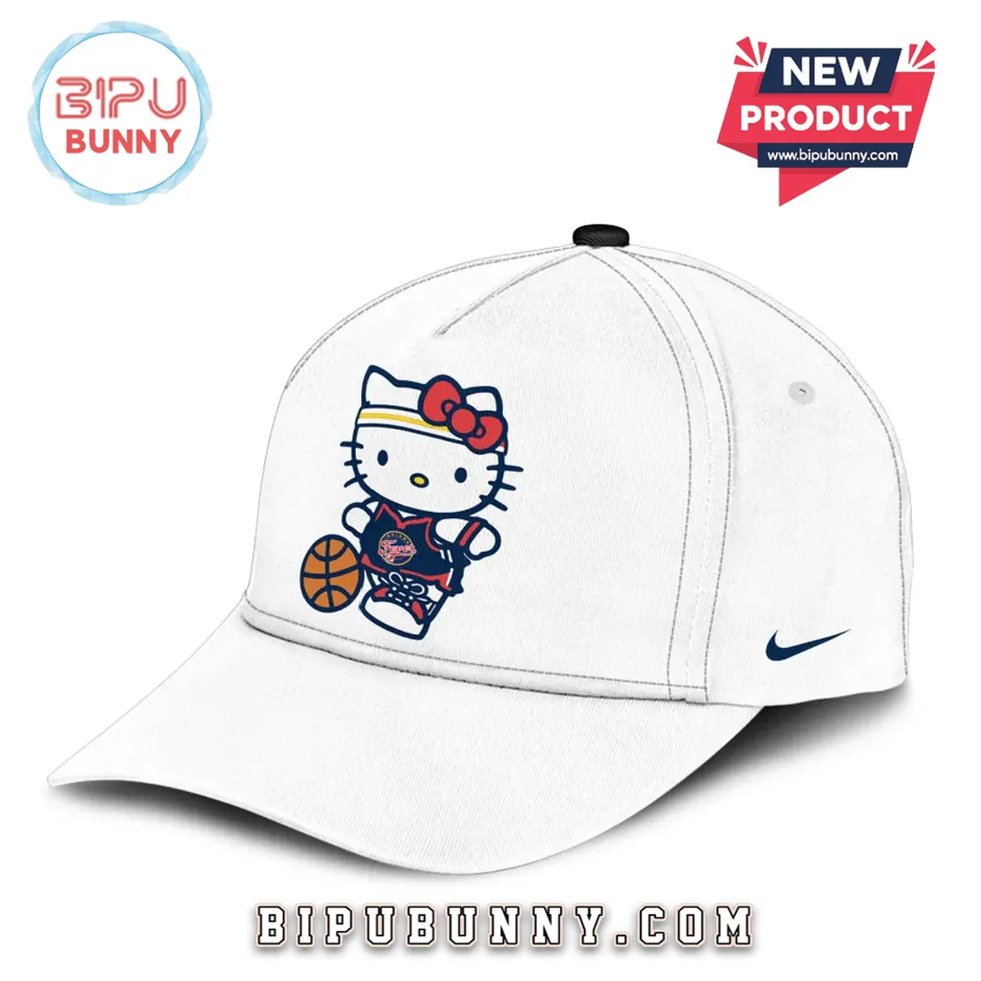 Hello Kitty x Indiana Fever Mascot White Hoodie Hello Kitty x Indiana Fever Mascot White Hoodie