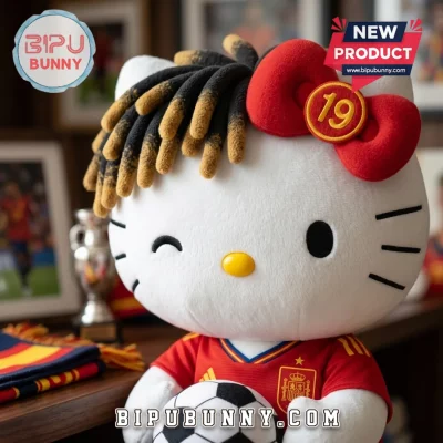 Hello Kitty x Lamine Yamal Spain No 19 Plush Toy