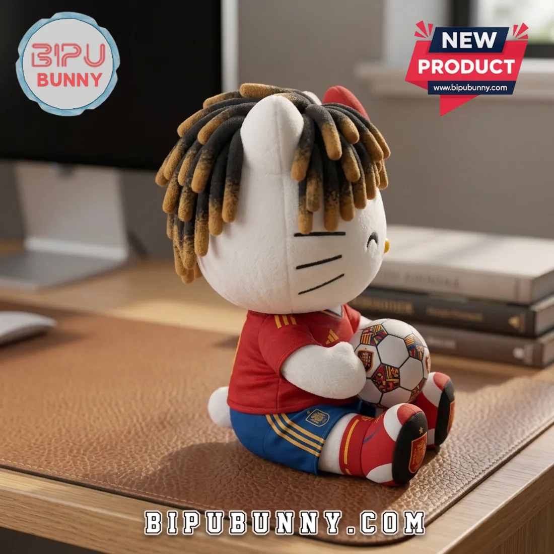 Hello Kitty x Lamine Yamal Spain No 19 Plush Toy Hello Kitty x Lamine Yamal Spain No 19 Plush Toy