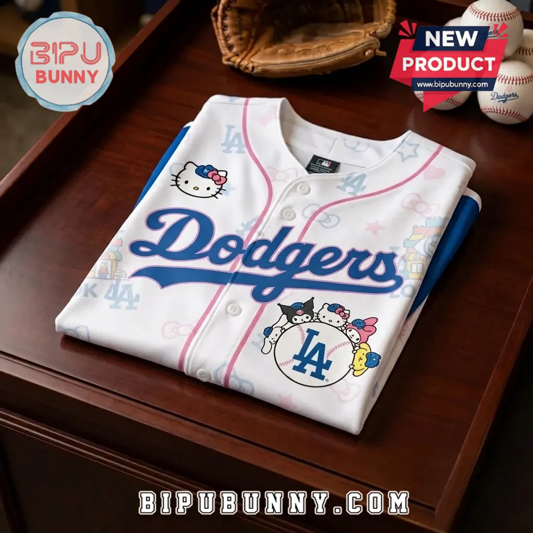 Hello Kitty x Los Angeles Dodgers Mascot Baseball Jersey 2026 Hello Kitty x Los Angeles Dodgers Mascot Baseball Jersey 2026