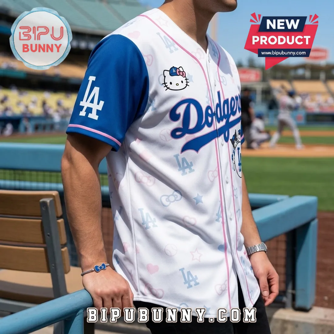 Hello Kitty x Los Angeles Dodgers Mascot Baseball Jersey 2026 Hello Kitty x Los Angeles Dodgers Mascot Baseball Jersey 2026
