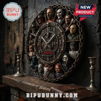 Horror Movie Characters Personalized Wall Clock