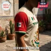 Houston Texans Mexican Culture Custom Name Jersey featuring a cream base, red sleeves, and Mexican flag patches.