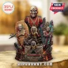 Iron Maiden Eddie's Legacy resin sculpture featuring multiple versions of the band mascot with industrial and desert motifs.!