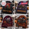Iron Maiden Halloween Beanie Hat 2026 collection featuring graphic prints of Eddie, Fear of the Dark, and Powerslave art.