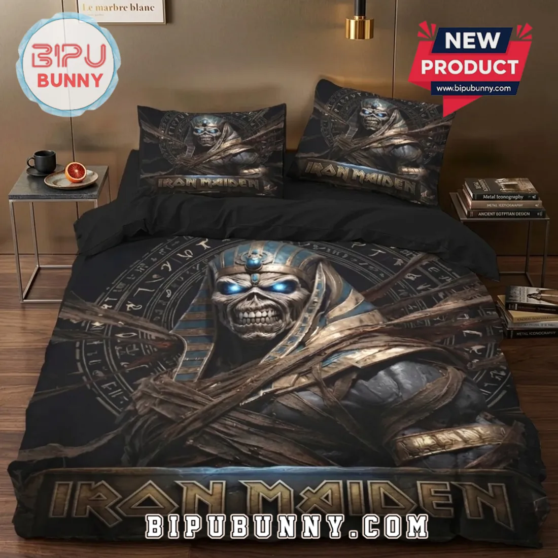 Iron Maiden Powerslave Egyptian Mummy Duvet Bedding Set Iron Maiden Powerslave Egyptian Mummy Duvet Bedding Set