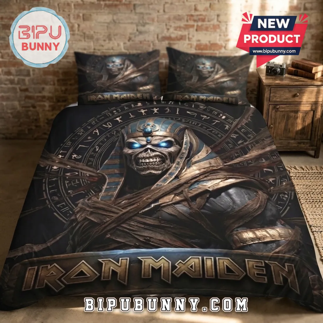 Iron Maiden Powerslave Egyptian Mummy Duvet Bedding Set Iron Maiden Powerslave Egyptian Mummy Duvet Bedding Set