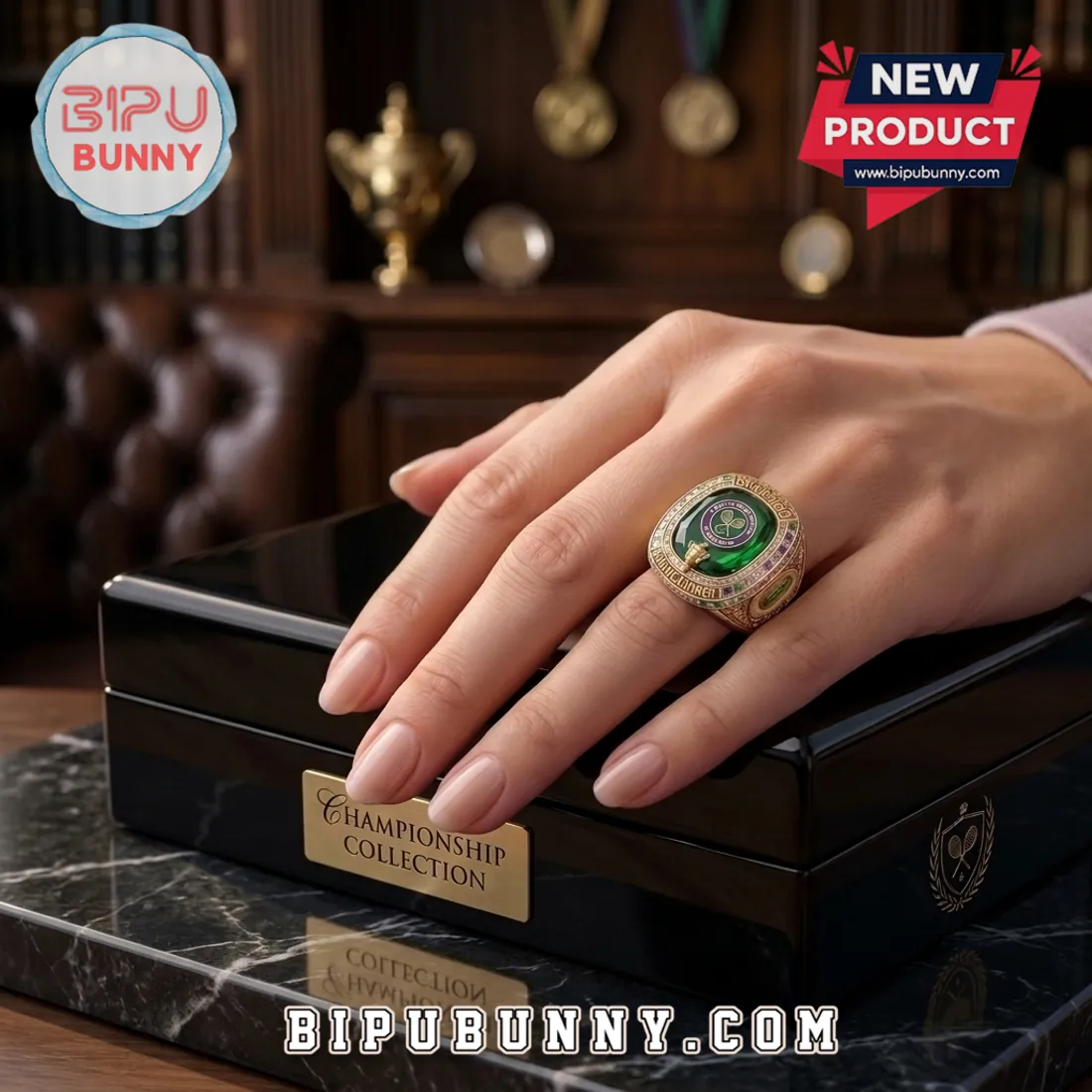 Jannik Sinner Wimbledon 2026 Gold Championship Ring Jannik Sinner Wimbledon 2026 Gold Championship Ring