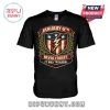 January 6th Never Forget It Was Treason Patriot black v-neck t-shirt with American shield, lightning bolt, and laurel.
