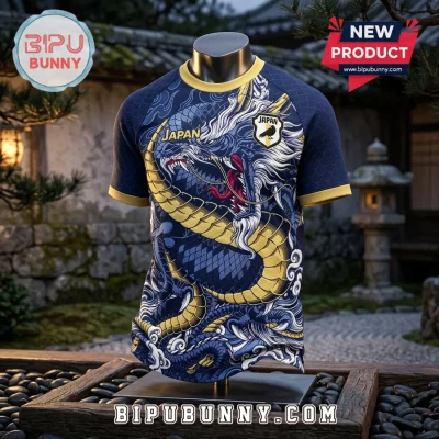 Japan National Team Dragon Premium Navy Blue T-Shirt