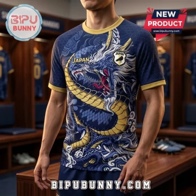 Japan National Team Dragon Premium Navy Blue T-Shirt