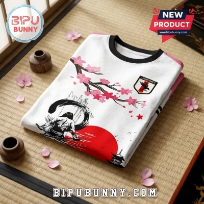 Japan Samurai Cherry Blossom Soccer T-Shirt