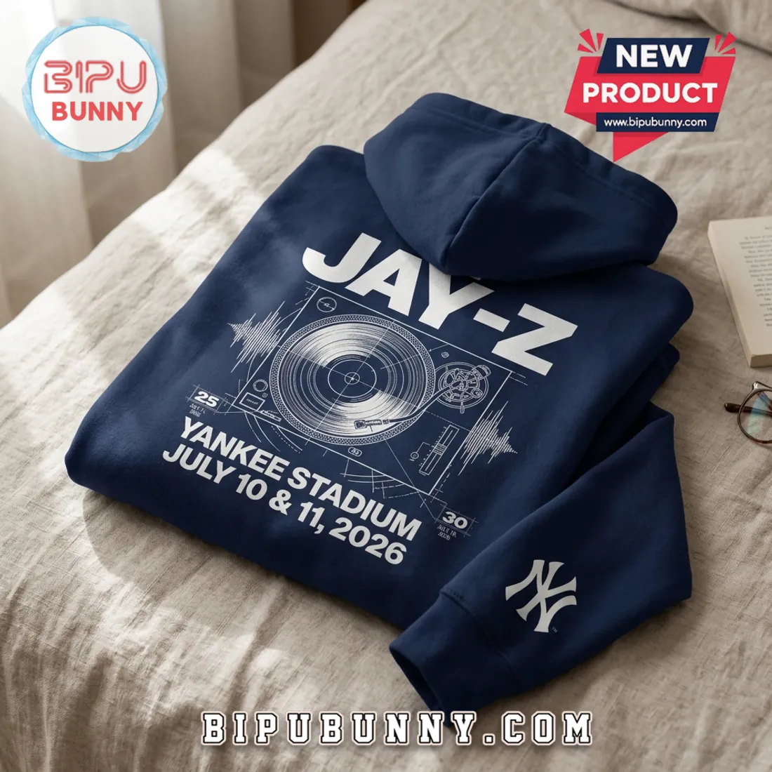 Jay-Z New York Yankees 2026 Navy Blue Hoodie Jay-Z New York Yankees 2026 Navy Blue Hoodie