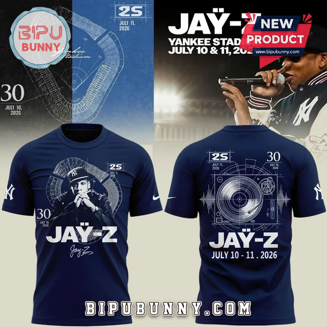 Jay-Z New York Yankees 2026 Navy Blue Hoodie Jay-Z New York Yankees 2026 Navy Blue Hoodie