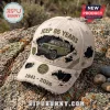Beige distressed baseball cap with Jeep 85 years text, green SUV graphic, Trail Rated badge, and 1941-2026 dates on rock.!