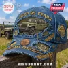 Jeep 85 years distressed denim baseball cap featuring an olive green SUV graphic, Jeep logo patches, and Est. 1941 text.!