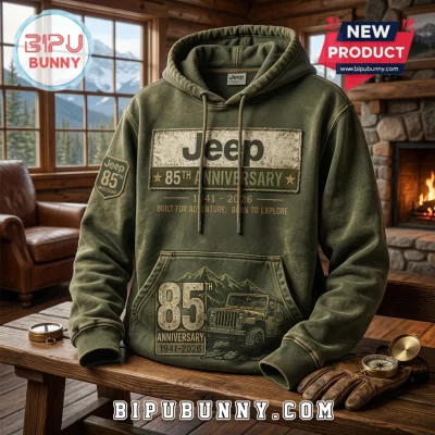 Jeep 85th Anniversary Olive Green Hoodie