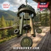 Jeep 85th anniversary wind chime featuring a miniature off-road vehicle, tire accents, and metal tags with Jeep branding.!