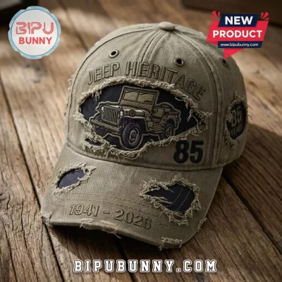 Jeep Heritage 1941-2026 Vintage Distressed Baseball Cap