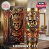 Jelly Roll gold stainless steel tumbler and box featuring skull, wings, roses, and Soul of Fire text on marble surface.!