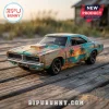 Jimmy Buffett Margaritaville 54th Anniversary custom diecast vehicle featuring tropical sunset, guitar, and beach graphics.