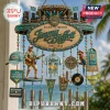 Jimmy Buffett Margaritaville Decorative Wind Chime featuring hanging icons, a guitar player, and tropical beach motifs.
