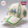 Jimmy Buffett Margaritaville Memorial Edition baseball cap in cream with parrot, palm tree, and Parrothead Society embroidery.