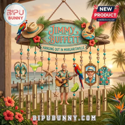 Jimmy Buffett Margaritaville Tropical Metal Wind Chime
