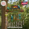 Jimmy Buffett Margaritaville Tropical Sculpted Resin Wind Chime with a colorful parrot, guitar, and beach icons.