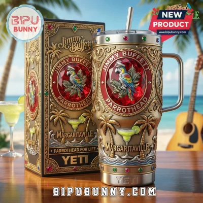 Jimmy Buffett Parrothead Engraved 40oz Stainless Steel Tumbler