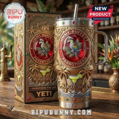 Jimmy Buffett Parrothead Engraved 40oz Stainless Steel Tumbler
