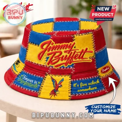 Jimmy Buffett Patchwork Custom Bucket Hat Jimmy Buffett Patchwork Custom Bucket Hat