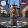 Jimmy Buffett Thank You For The Memories Stanley Tumbler featuring a parrot, tropical sunset, and Margaritaville artwork.