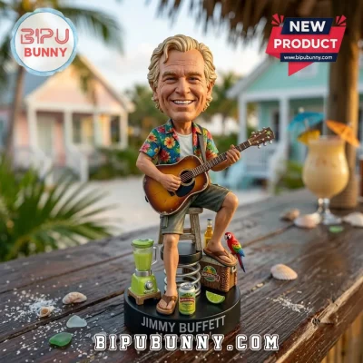 Jimmy Buffett Tropical Musician Resin Bobblehead