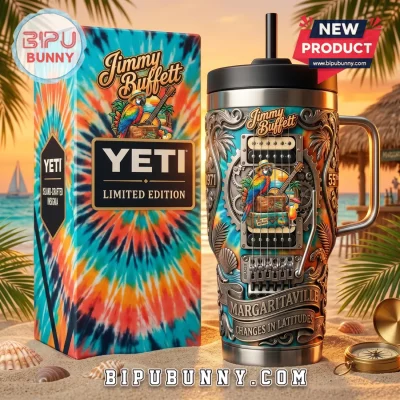 Jimmy Buffett Yeti Tie Dye 40oz Handle Tumbler
