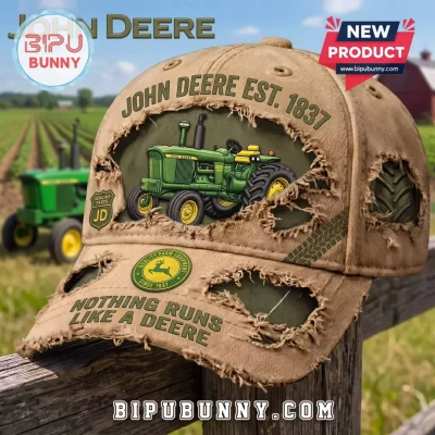 John Deere Est 1837 Distressed Tan Cap