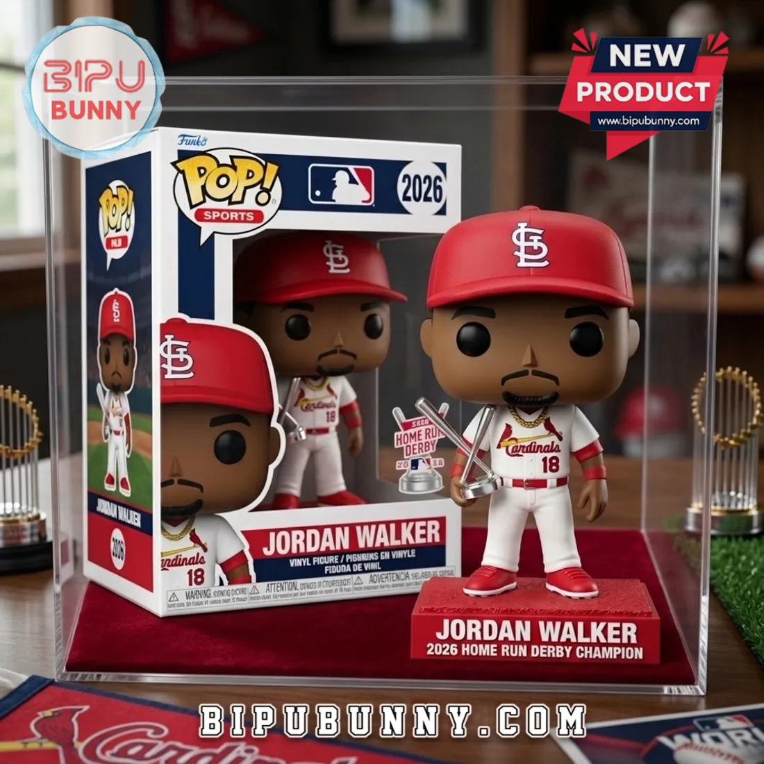 Jordan Walker St. Louis Cardinals 2026 Home Run Derby Vinyl Figure Jordan Walker St. Louis Cardinals 2026 Home Run Derby Vinyl Figure